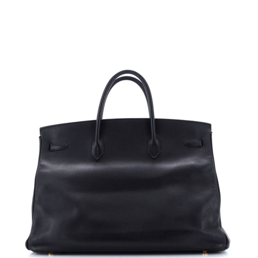 Hermes Birkin Handbag Noir Ardennes with Gold Hardware 40 Black - Picture 3 of 8